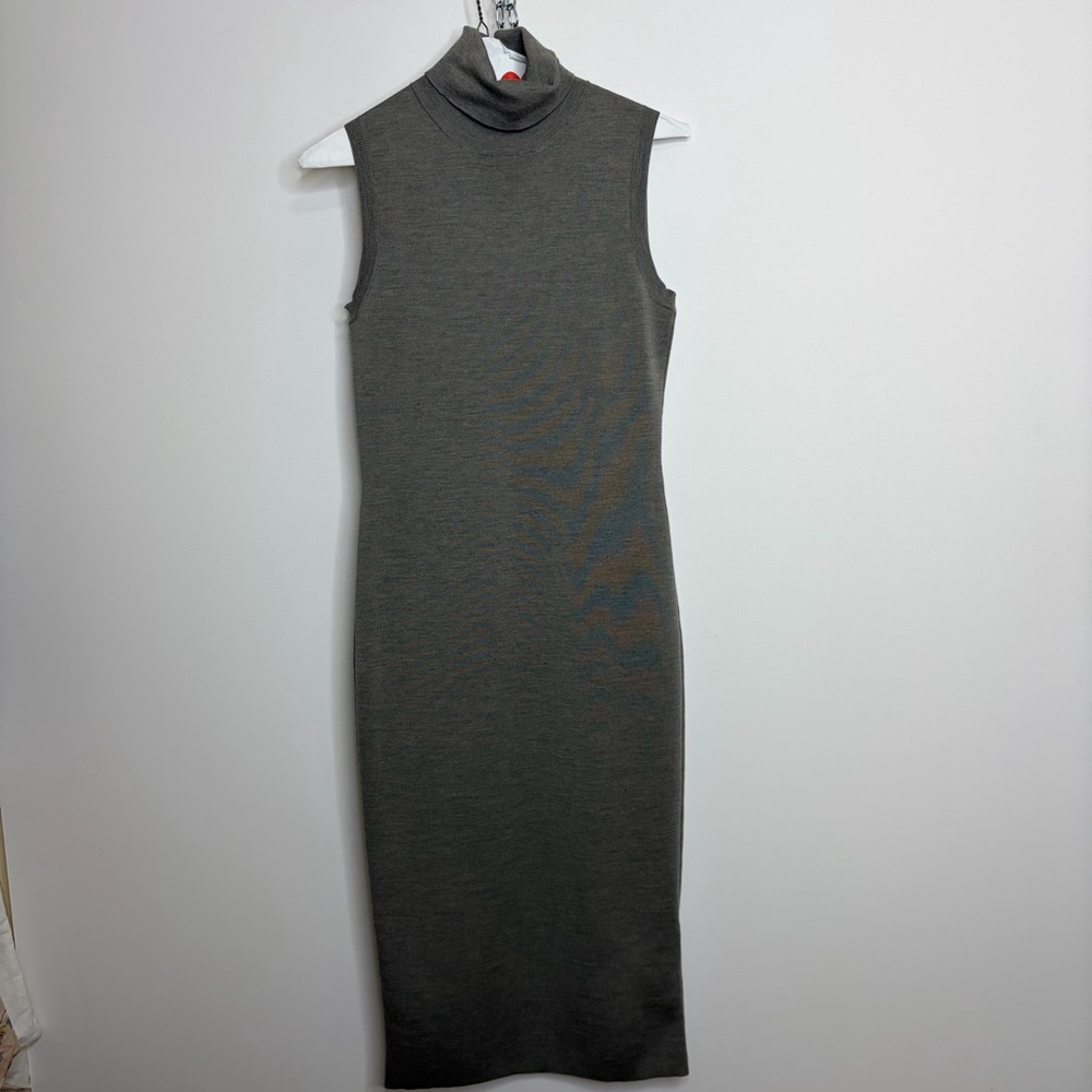 Ralph Lauren Purple Label Merino Sleeveless Turtleneck Maxi Dress - Grau View 2